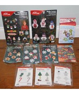 Christmas Ornament Kits LOT 10 Felt Plastic Canvas Gallery of Stitches J... - $34.64