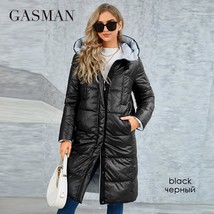 GASMAN Winter Coats Women Slim Fit Classic Design Long Hooded Thickened Warm Dow - £116.83 GBP