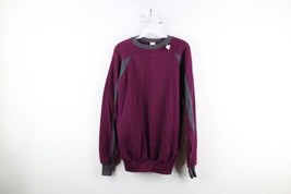 Deadstock Vintage 70s Streetwear Womens Large Blank Color Block Sweatshirt USA - £54.17 GBP