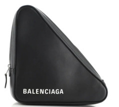 Balenciaga Triangle Clutch black with white logo stamp! sale - $480.15