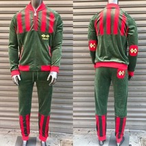 Men&#39;s Troop Green | Red Velour Tracksuit NWT - £196.42 GBP