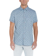 Weatherproof Vintage Men&#39;s Poplin Seashell Printed Shirt In Dusty Blue-M... - €23,96 EUR