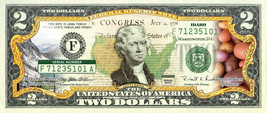 Idaho State/Park Colorized Legal Tender U.S. $2 Bill w/Security Features - £11.20 GBP