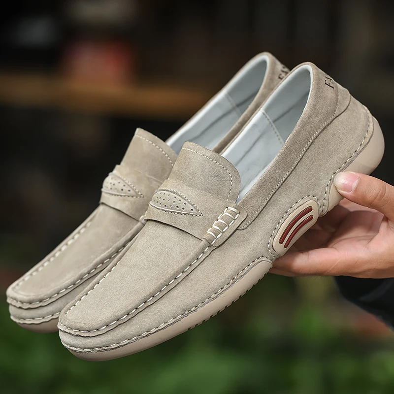 for men 2022 luxury brand fashion men sneakers suede leather trend men loafers slip on thumb200