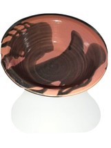 Julie Keeper Signed Handmade Bowl Peach and Brown  - $20.00
