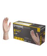 GLOVEWORKS Clear Vinyl Industrial Gloves, Box of 100, 3 Mil, Size Small,... - $9.89