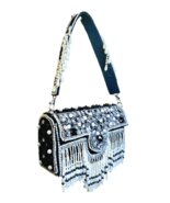 Elegant Black Embellished Clutch Bag - Perfect for Weddings &amp; Parties - $75.00