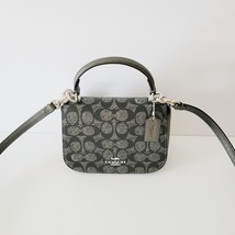 Coach CX576 Metallic Signature Lysa Top Handle Small Leather Satchel Gunmetal - $137.49