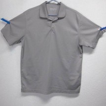 Nike Golf DRI-FIT Men&#39;s (L) Gray Short Sleeve Polyester Golf Polo Shirt Vguc - £19.83 GBP