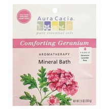 Aura Cacia Comforting Geranium Aromatherapy Mineral Bath 2.5 Oz - £7.83 GBP