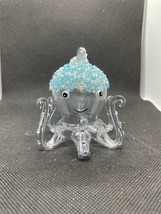Glass Octopus Ornament Embellished with Small Beads and Sequins Sea Life Ocean - £15.20 GBP