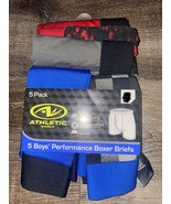 Athletic Works ~ Boys Boxer Briefs 5-Pair Underwear Polyester Blend (A) ~ S - £9.85 GBP