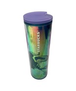 Starbucks 2023 Mermaid Siren Iridescent Double Tail Purple Tumbler 16oz NWT - £64.54 GBP