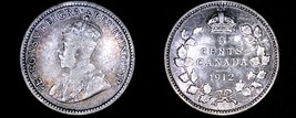 1912 Canada 5 Cent World Silver Coin - Canada - George V - £10.44 GBP