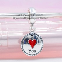 Released on valentine&#39;s day 925 Sterling Silver I Love You Dangle Charm  - £14.06 GBP
