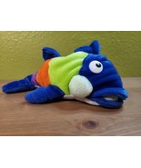 Fish Philosophy Pete the Perch 9&quot; Plush Beanbag Blue Green Orange Stuffe... - $18.79