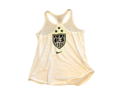 New USA Soccer Dri-Fit Crest 3-Star White Women&#39;s Medium Tank Top Shirt - £15.78 GBP