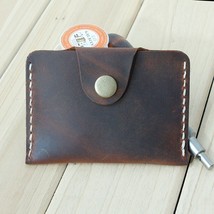 Minimalist Card Case Holder Leather Men Women Money Small Coin Purse Bag... - £21.25 GBP