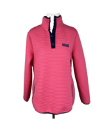 Simply Southern Quilted Pullover Sweatshirt Womens Medium Pink Blue Top ... - $31.19 CAD