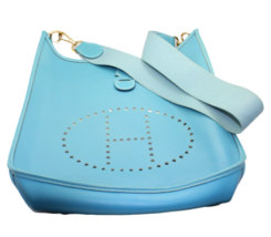 Authenticity Guarantee 
Authentic! Hermes Evelyne Blue Jean Clemence Leather ... - £2,512.18 GBP