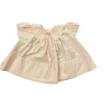 CL Castro &amp; Co Vintage Pale Pink Cotton Dress Lace trim Infant 0-3 Months - £8.93 GBP