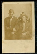 Photo Postcard Man Checking Pulse Renslers Studio 1911 Cincinnati OH Cli... - $14.84