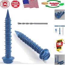 Durable Self-Tapping Concrete Screws 1/4 x 1-3/4 Inch - Ideal for Masonr... - $315.55 MXN