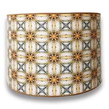 Royal Designs, Inc. Trendy Decorative Handmade Drum Shade, Made in USA, 12in, HB - £117.42 GBP