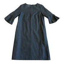 Pendleton 100% Virgin Wool Sheath Dress 3/4 Sleeve Dark Grey Office Size Small - £44.84 GBP