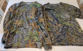 Mossy Oak Pursuit Mens Camo Camouflage M 1 Long Sleeve + 1 Short Lot of 2 - £11.42 GBP