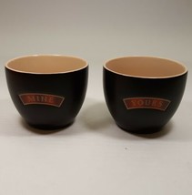 Baileys Irish Cream Cups Pair Yours Mine Black Beige Iced Coffee Liquor Mugs Set - £28.50 GBP