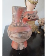 MEXICAN VESSEL BIRD HEAD RED TERRACOTA [SW2] - $168.35 CAD