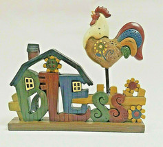 Home Sign &quot;Bless&quot; Farm Scene 8&quot; X 7&quot; Polyresin Stand alone figure - $12.99