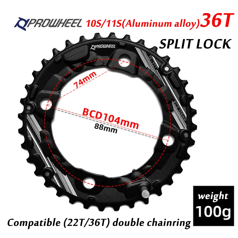 Prowheel 104/64BCD Mountain Bike Chainring Double Speed Mtb Chainring 26T 28T 36 - $126.10