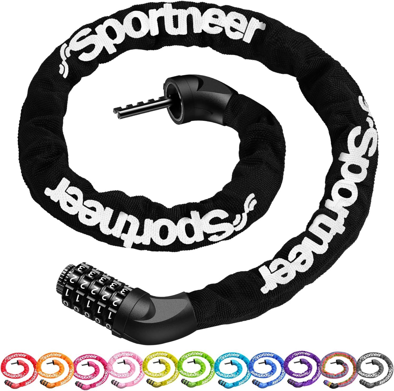 The Sportneer Bike Lock Is A Heavy-Duty, Resetting Keyless Bicycle, And ... - $35.97