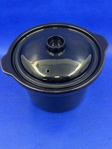 1.5 Quart Slow Cooker Crock Stonware Insert 8&quot; Round with Plastic Lid - $19.77