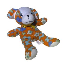 Plus Appeal Home of Mardi Gras Orange Blue Floral 13” Dog Plush Stuffed Toy - £10.95 GBP