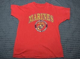 Vintage Marines T Shirt Red Single Stitch Read Measurements For Size - $12.00