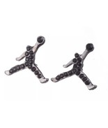 Mens and Womens Silver-Plated Basketball Player Slam Dunk Man Earrings |... - $310.78 MXN