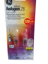 GE 25-Watt T4 Quartz Halogen Light Bulbs G8 base, 2-Pack - £6.59 GBP