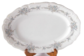 GOLD CHINA LESLIE 3346 Vintage Meat Platter Porcelain Ceramic Made In Japan - £15.52 GBP
