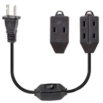 3 Outlet On/Off Switch Extension Cord [2-Feet], 3 Outlet Polarized Exten... - $15.99