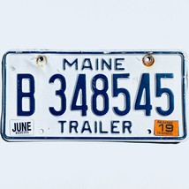 2019 United States Maine Base Trailer License Plate B 348545 - $16.82