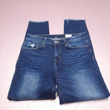 Bridge By Gly Buckle Jeans Women 27 Blue Mid Rise Ankle Skinny Ladies Pants - $22.99