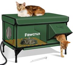 Weatherproof Heated Cat House for Outdoor in Winter, Heated Cat Bed Kitt... - $29.70
