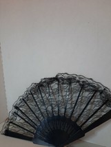 Forum Novelties Folding Lace Fan Costume Accessory In Black - £6.31 GBP
