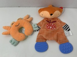 plush baby toys Manhattan fox teether lovey Boppy mini orange stuffed crab - £11.66 GBP