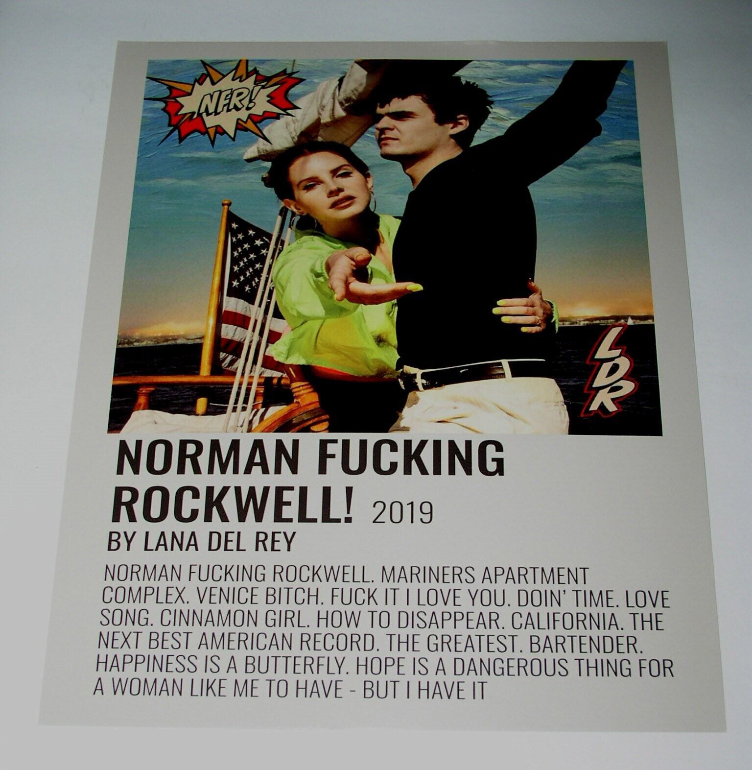 Lana Del Rey Photo Card Norman Fu**ing Rockwell! 2019 8X10 Glossy New Co... - $7.99