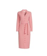 Time and Tru Button Front Knit Midi Dress with Long Sleeves Pink Size 20... - $405.61 MXN