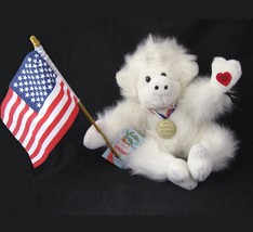 VTG Olympic USA Monkey Plush Gold Medal 1996 Atlanta Animated White Gorilla NWT - £31.27 GBP